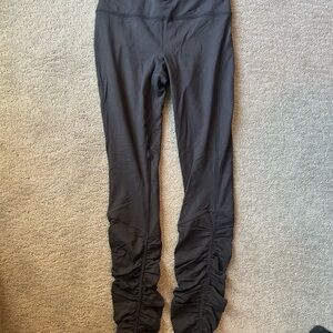 lululemon athletica Black Ruched Leggings